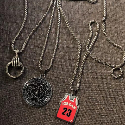 three Hip- hop necklaces