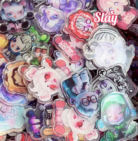 【DIY 6cm】 Large size acrylic paper/snack clip popsocket phone stand magnet stickers